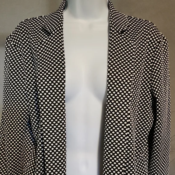 Philosophy Black and White Polka Dot Cut And Sewn Back Jacket - Picture 3 of 8